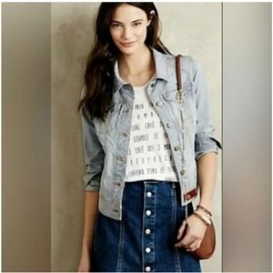 Pilcro Railroad Stripe Denim Jacket